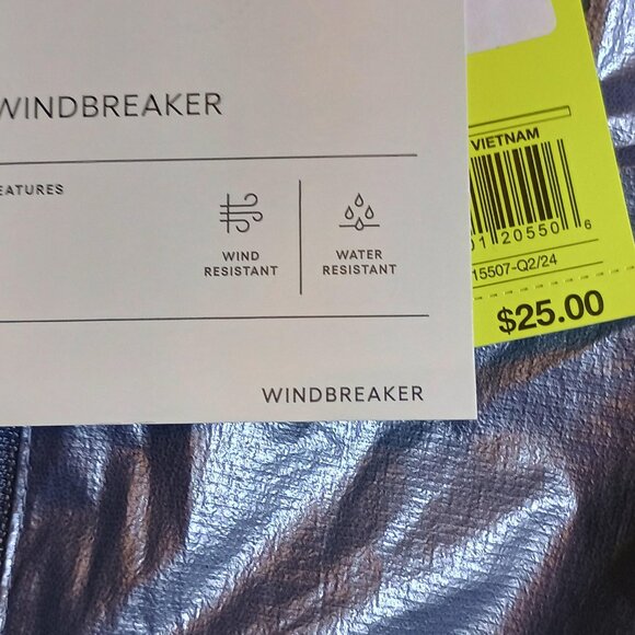 All in Motion/Windbreaker/Girls Small 6/7/Silver/Water Resistant Wind Resistant - Picture 6 of 8